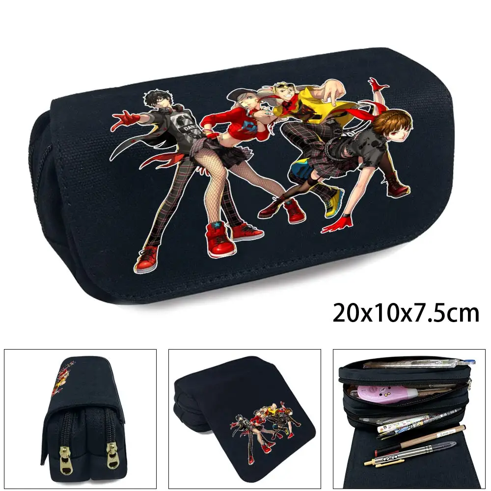 Persona5 P5 PencilCase игра Возьмите ваше сердце холст органайзер для хранения PencilBox StorageBag