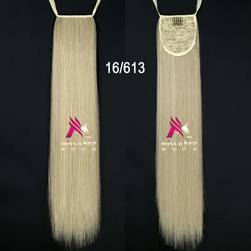 Miss U Hair 2" 60 см 18 цветов Длинные прямые ленты хвост Синтетический зажим для хвостики из волос расширение Повседневные Вечерние парик