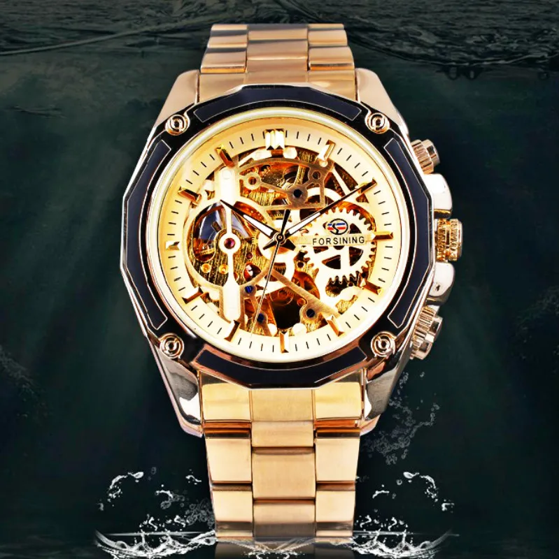 FORSINING мужские часы военные армейские спортивные роскошные Брендовые Часы с