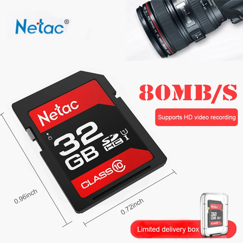 Netac флешка карта памяти SD Tarjeta sd 32 Гб класс 10 Full HD 4K DJ музыкальная плата видео