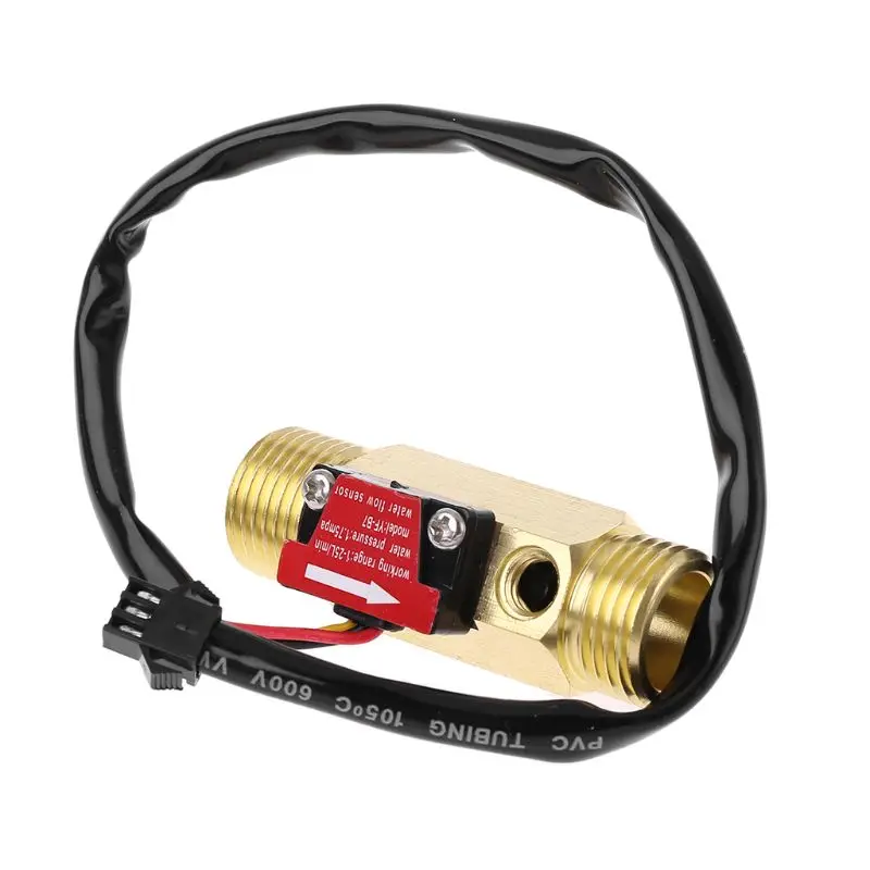 G1/2&quot Brass Hall Flow Rate Meter NTC Temperature Measurement Water Sensor | Meters