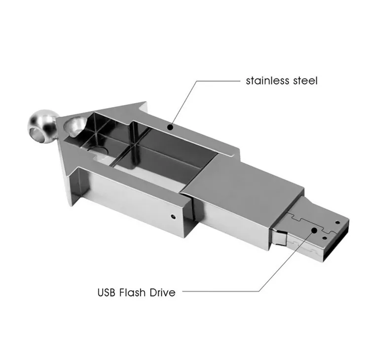 Высокое Качество Пользовательский логотип USB 3 0 симпатичный металлический дом