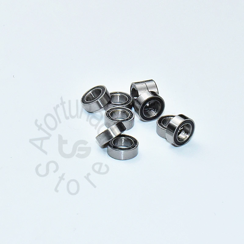 MR74RS 4*7*2,5(мм) 10 шт. подшипник ABEC-5 Резиновый Герметичный Миниатюрный Мини-подшипник MR74 MR74RS хромированный стальной подшипник