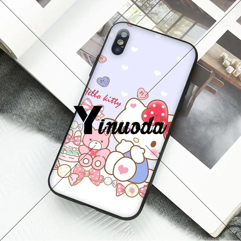 Yinuoda милый мультфильм Hello kitty красочные аксессуары для телефона чехол Apple iPhone 8 7 6 6S