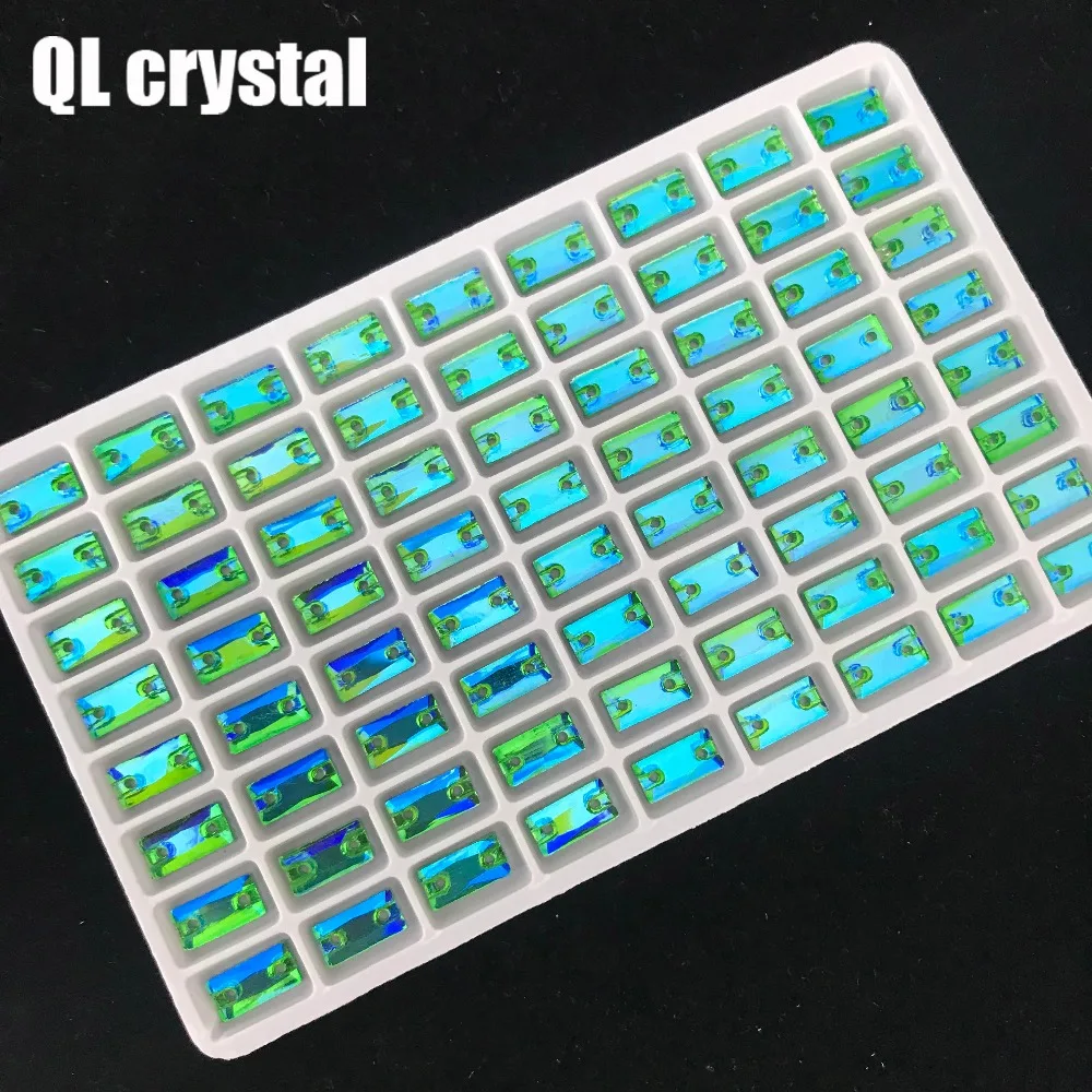 Все размеры павлин цвет AB длинная полоса ПРИШИТАЯ Кристальные Стразы плоская