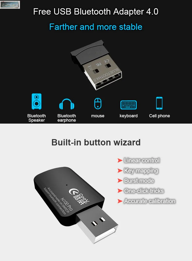 Coov N100 PRO для PS4/Xbox One/Xbox 360 USB контроллер конвертер адаптер Nintendo Switch NS проводной