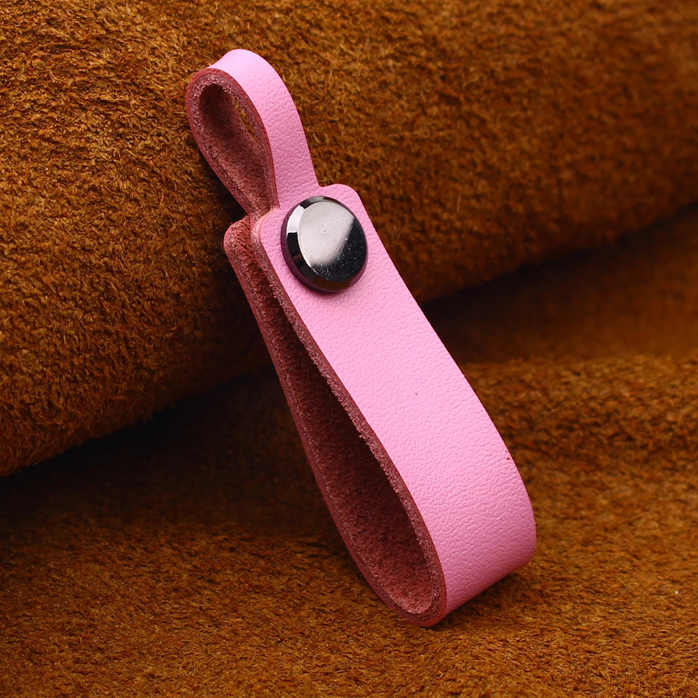 pink KEYYOU, натуральная кожа, автомобильный стиль, брелок для автомобиля и дома, брелок для ключей, ключница, OEM, ювелирный брелок для chaviro Para Moto - Название цвета: pink