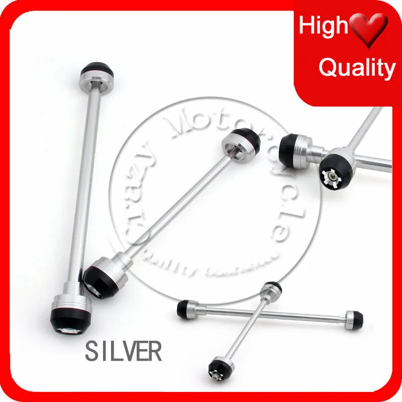 Fit For YAMAHA YZF 1000 R1 YZFR1 2007 2008 Передняя Задний Мост Вилка Краш ползунки Cap Silver Мотоцикл