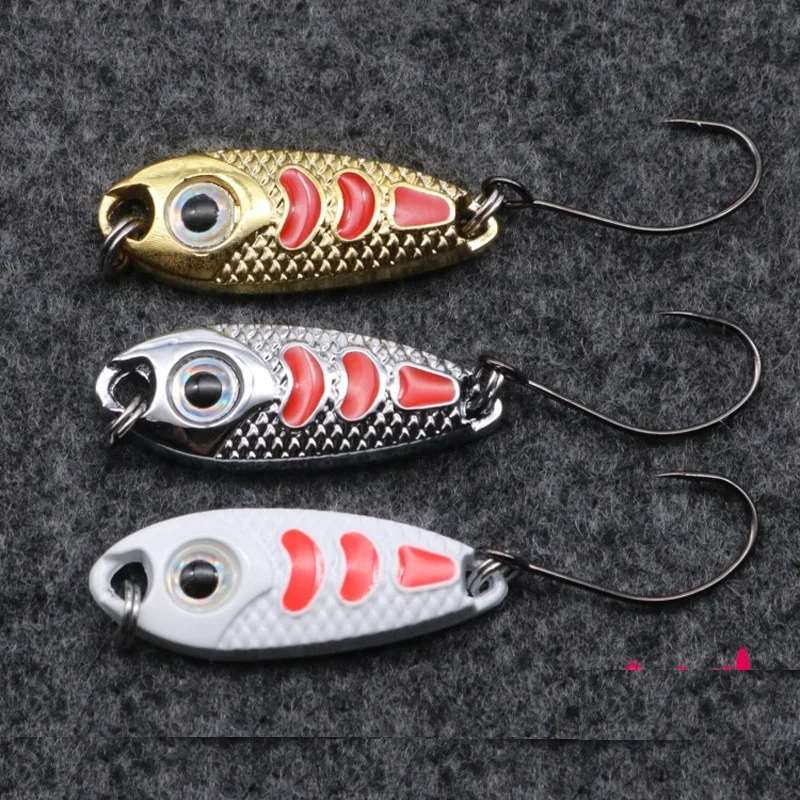 1.5g 2.5g 3.5g 5g Spoon Fishing Lure Metal Jigging Baits Hard Tackle Crankbait Jig Swimbait 3 Colors Optional | Спорт и развлечения