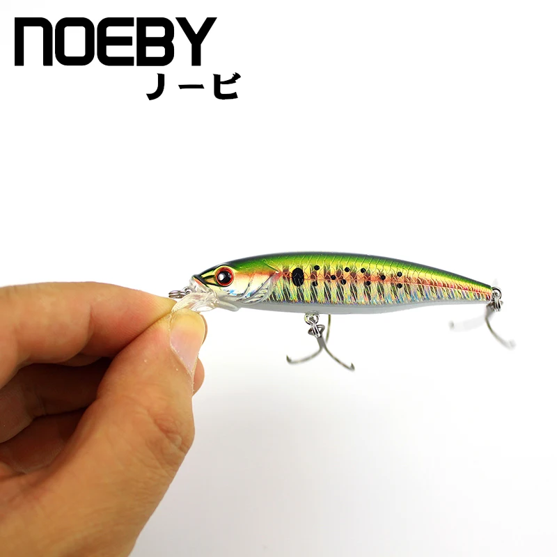 

NOEBY 1Pcs Minnow Fishing Lure 70mm/6.5g Floating 0-1m Fishing Bait VMC Treble Hooks Fishing Wobblers Tackle Pesca Bass Carp