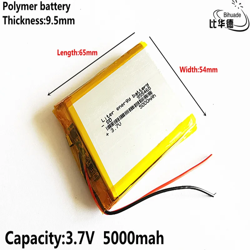 

Good Qulity Liter energy battery 3.7V,5000mAH 955465 Polymer lithium ion / Li-ion battery for tablet pc BANK,GPS,mp3,mp4