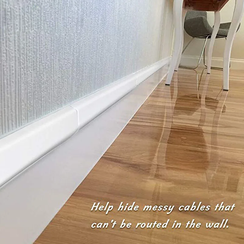 Pink Flat Screen TV Cord Cover Kit Wall Mount TV Cable Concealer Cord Cover Raceway Kit to Hide Cables PP Wiring Cable Duct