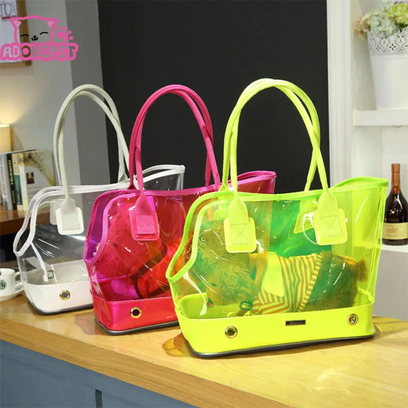 Сумка-переноска для домашних животных милая прозрачная сумка-тоут путешествий с