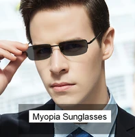 eyesilove mens metal myopia glasses degree lenses sun glasses grey prescription eyewear 0 50 1 00 to 6 00 for free shipping