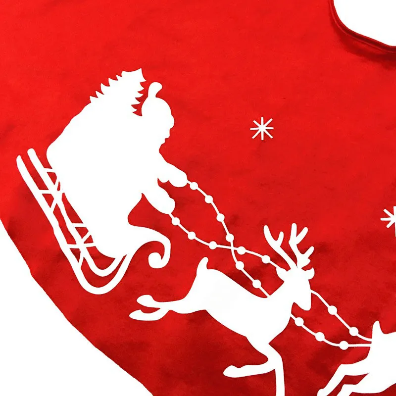 Рождество дерево юбка декор Красный Причудливые Ткань xmas украшение для дома