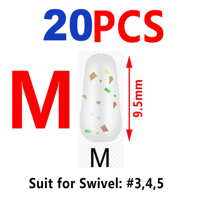 M 9.5mm 20pcs Bimoo 30 шт. силикагель длинный цилиндр мягкие бобы космическое снаряжение рыболовное поплавок Bean пробка Карп Рыбалка Соленая вода рыболовные аксессуары - Цвет: M 9.5mm 20pcs