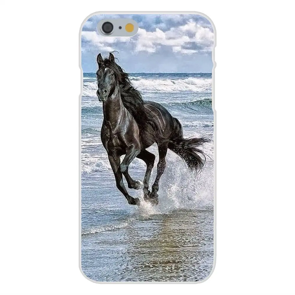 Picture Phone Case The Black Horse Animal For Galaxy A3 A5 A7 A8 A9 A9S On5 On7 Plus Pro Star 2015 2016 2017 2018 | Мобильные