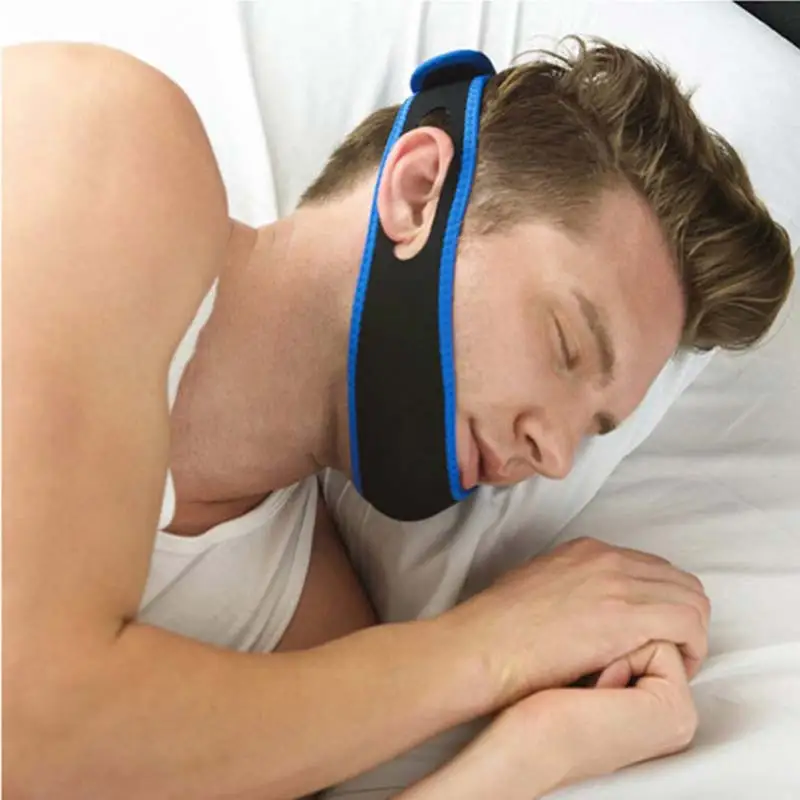 Анти snore ремешок для подбородка Регулируемый храп ремень глубокий сон мужчин