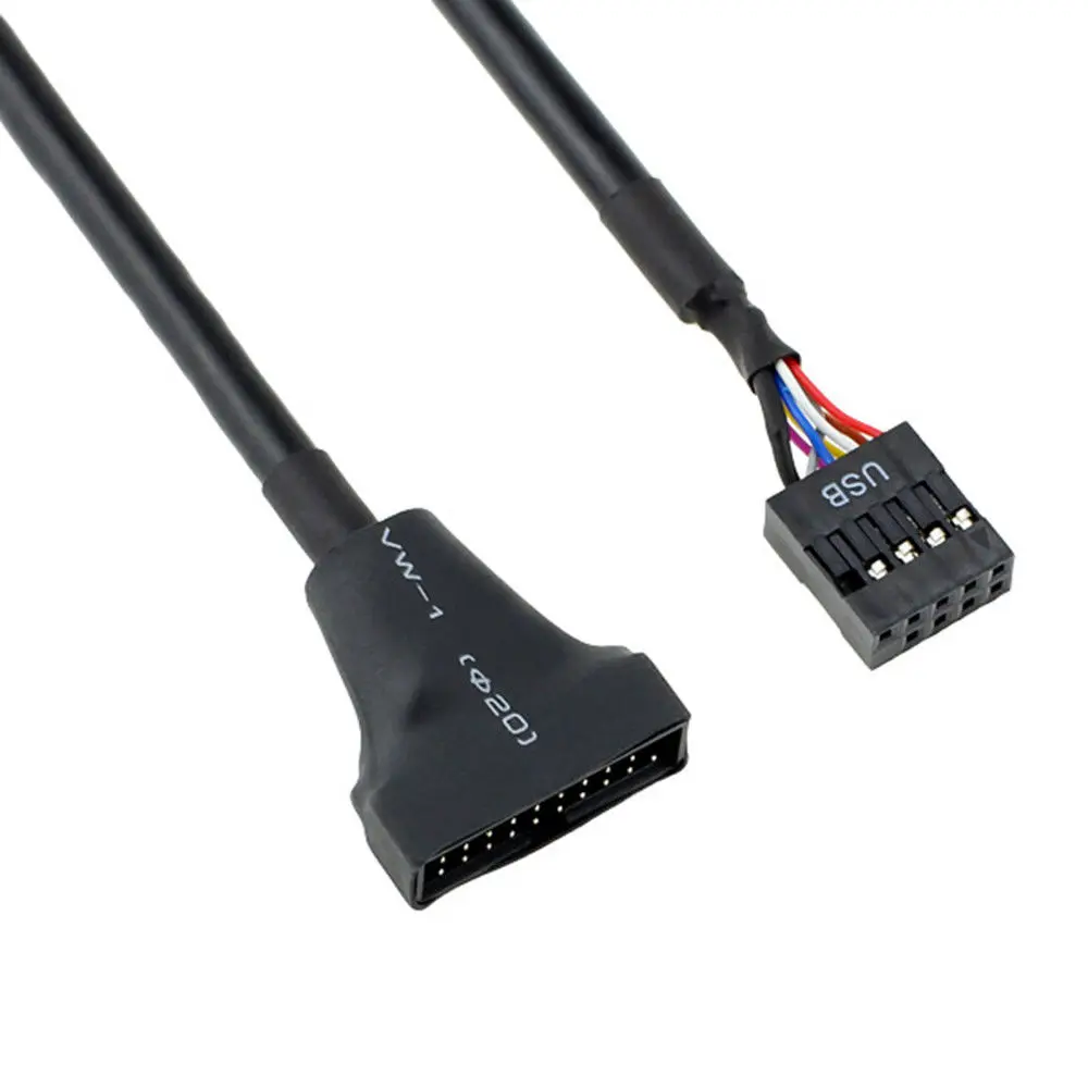 

20 Pin USB 3.0 Header Female to 9 Pin USB 2.0 Male Adapter Converter Wire Data Cable 480mbps Computer Motherboard Cable CD-ROMs