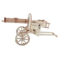 3d puzzle wooden toys laser cutting jigsaw puzzle kids diy assembly heavy machine gun educational learning wood toy for children