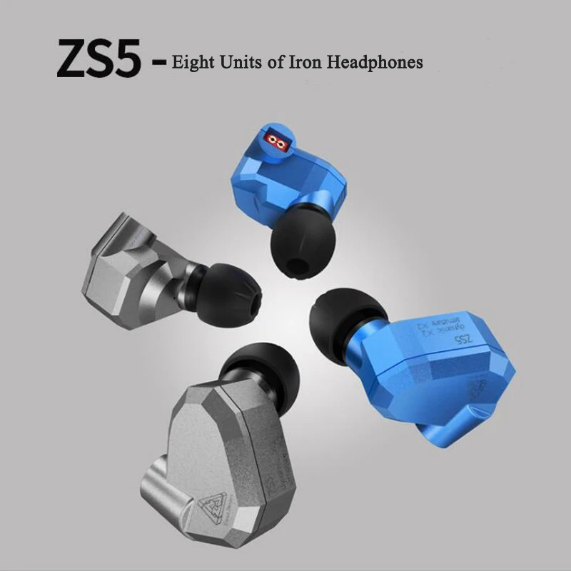 KZ ZS5/Знч 2DD + 2BA Гибридный в ухо наушник Hi-Fi DJ монитор Кроссовки Спортивная Шум