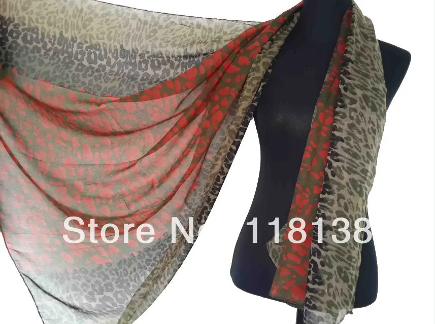 Женский шарф с леопардовым принтом накидка весенние аксессуары Бесплатная