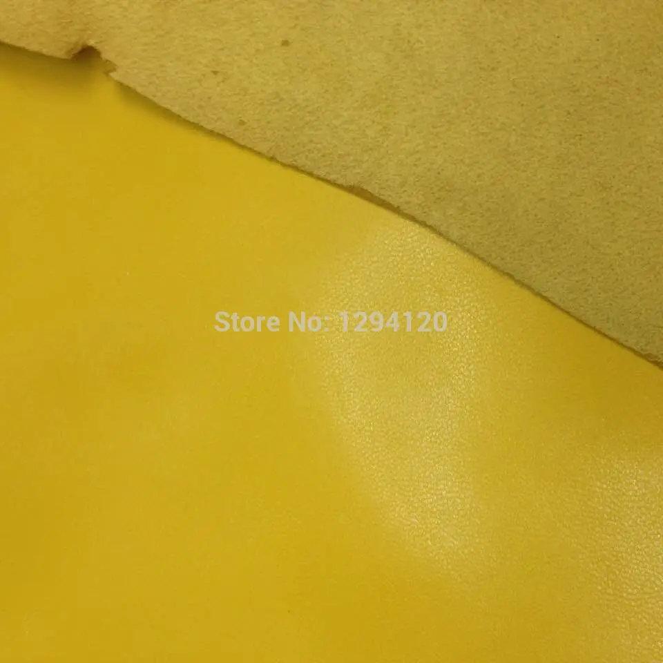 

Custom Yellow Smooth Genuine Goat Leather Fabric for Shoes/Handbag/luggage,Free Shipping