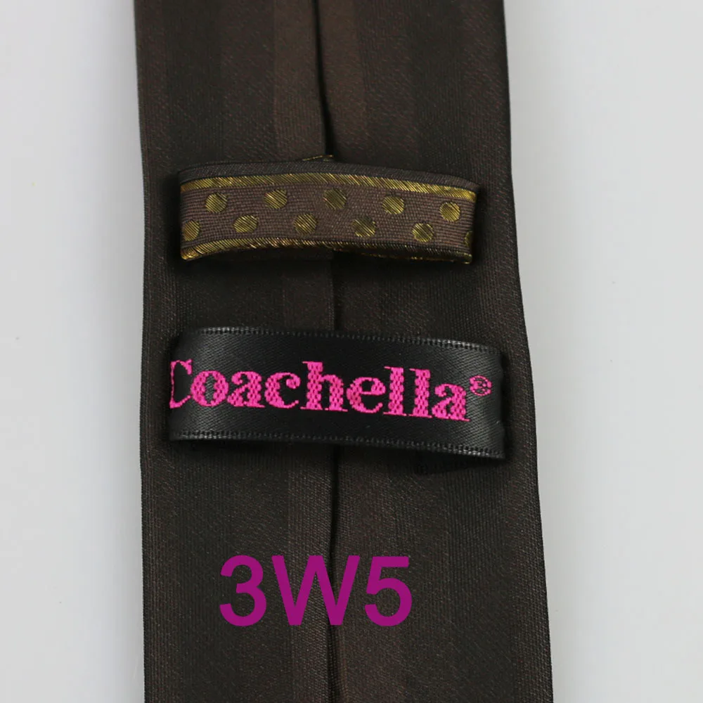 YIBEI Coachella жаккардовый Коричневый мужской галстук из микрофибры тонкий узкий в