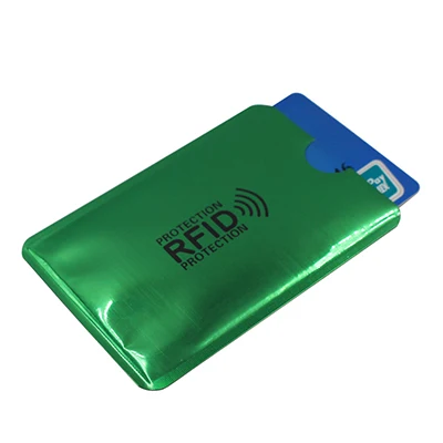 6 шт Многоцветный Анти Rfid Блокировка ридер замок банк держатель для карт ID карты Чехол Rfid защита металлический кредитный держатель для карт Алюминий - Цвет: Green
