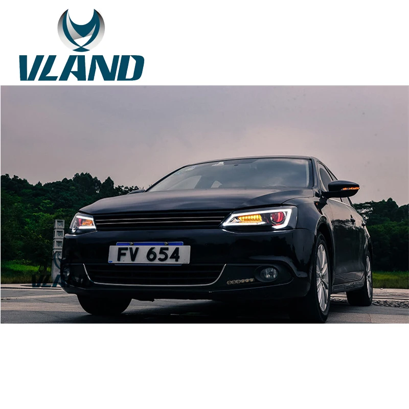 VLAND завод для автомобиля светильник Jetta светодиодный 2012 2013 2014 2015 2017 H7 налобный