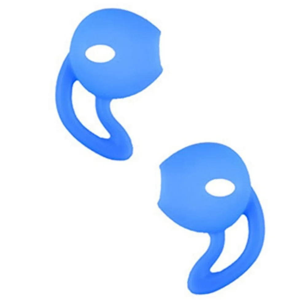 Blue Ушные крючки Earpods Чехлы Нескользящие силиконовые мягкие спортивный наушник советы для Apple AirPods или EarPods наушники/наушники - Цвет: Blue