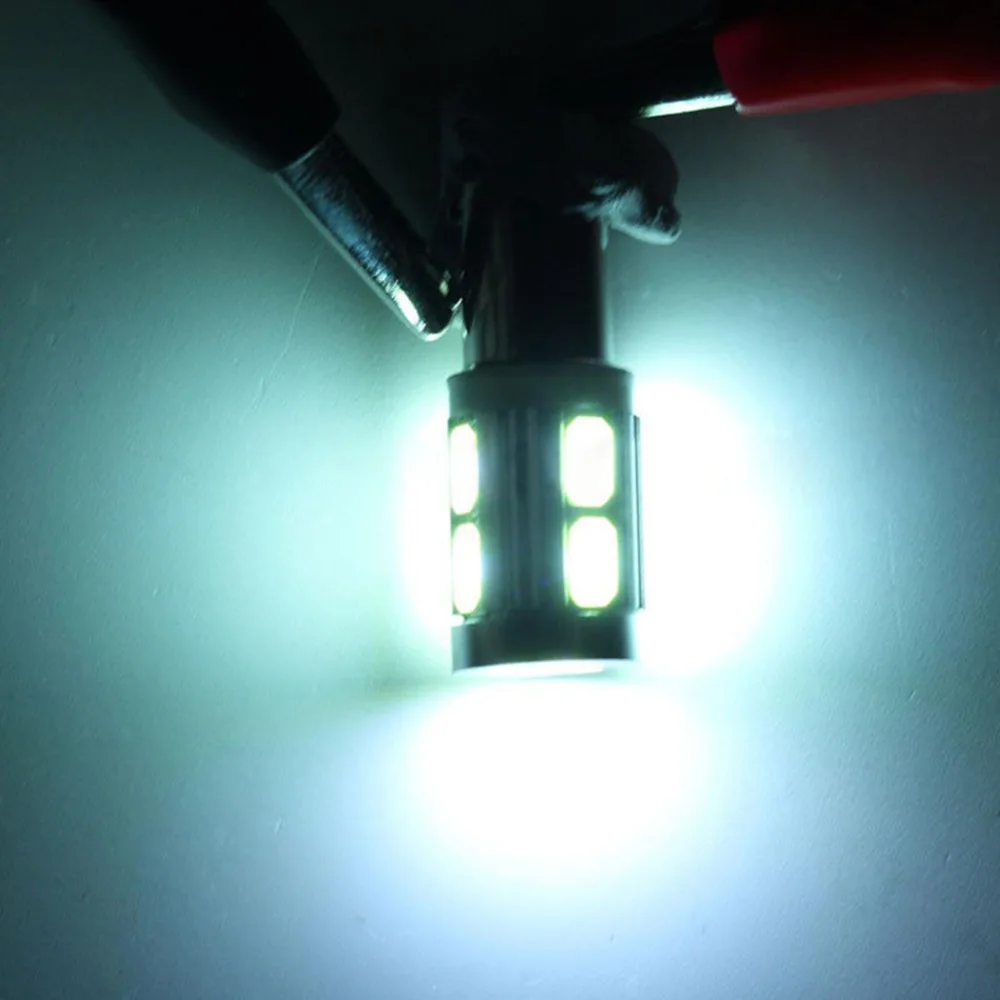 2 шт. 12В BA9S H6W 10SMD светодиодные лампы Sidelight 6000k Белый Универсальный|Сигнальная