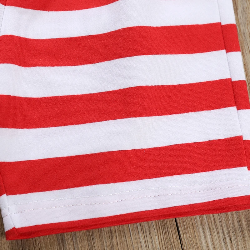 Летняя детская одежда для маленьких мальчиков футболка топы красные шорты в