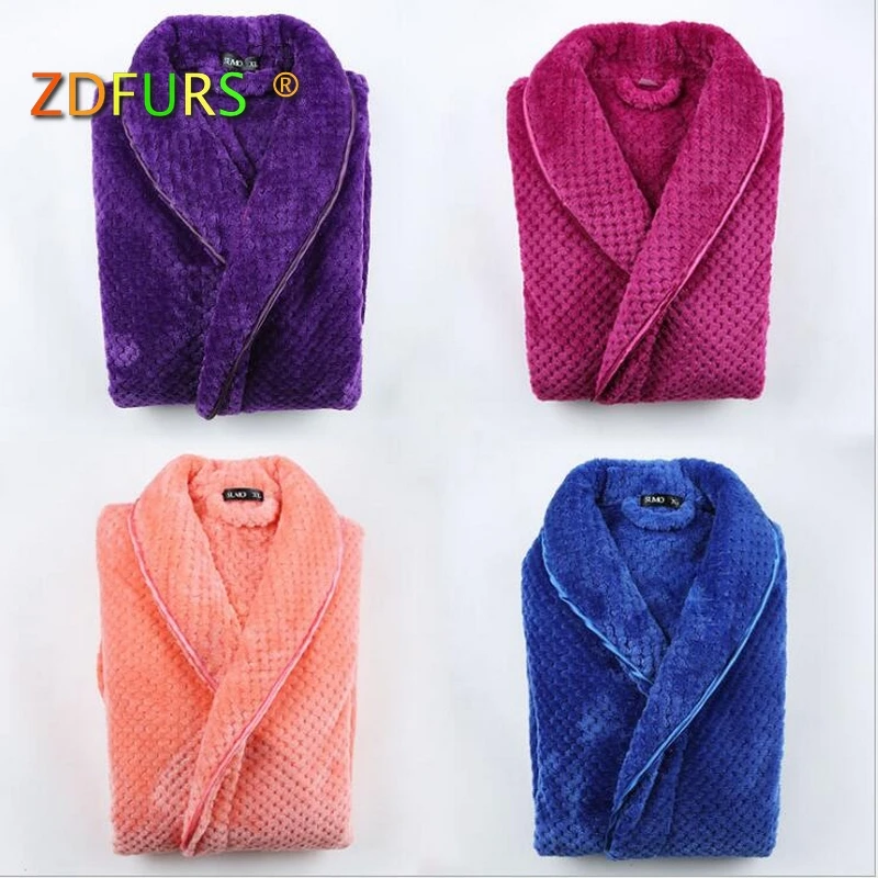 ZDFURS * Горячая Распродажа женское плотное вафельное длинное кимоно банный халат