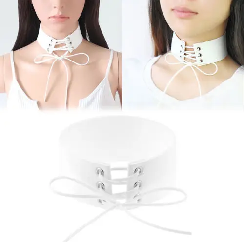 Женское винтажное бархатное ожерелье в стиле панк на шнурках из кожи|tie choker|ties