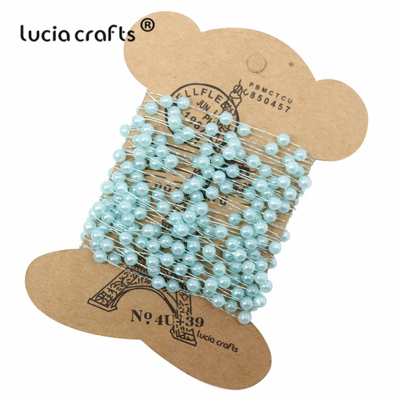 Распродажа! Lucia crafts 4 мм круглые бусы цепочка из искусственного жемчуга гирлянда