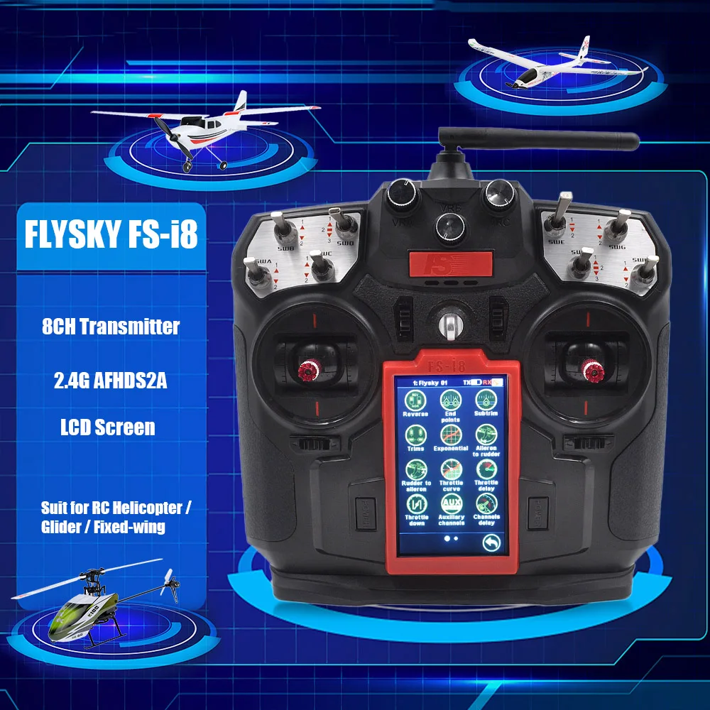 Flysky FS-i8 2,4G 8CH передатчик с IA6B IA10B приемник TX& RX для RC EPO самолет вертолет Дрон Квадрокоптер с камерой