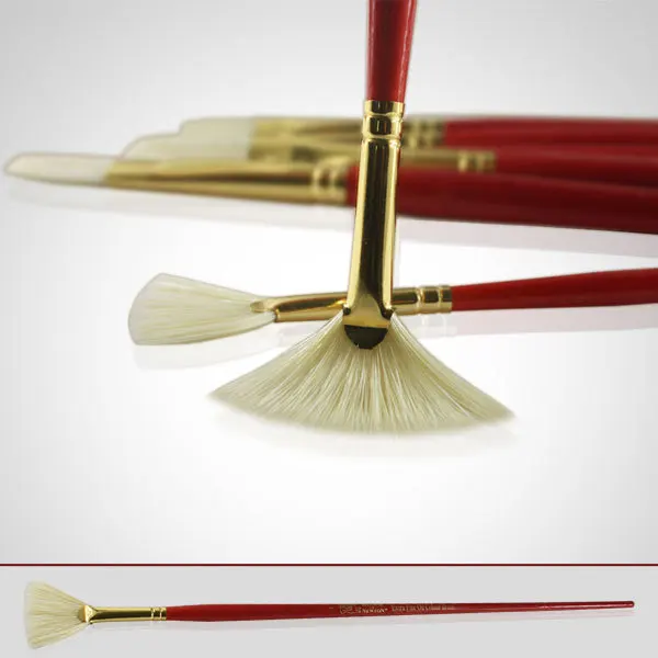 8 шт Виндзор и Ньютон щетина волос филберт головная щетка + плоская Веерная