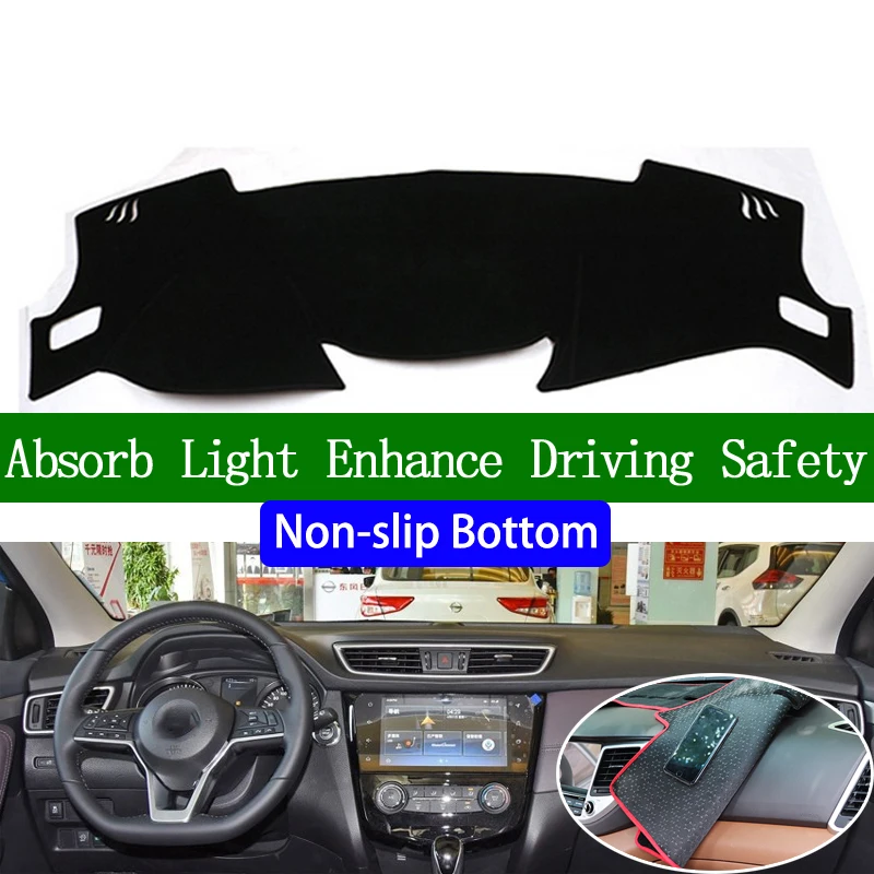 

For Nissan Qashqai J11 2016 2017 2018 2019 Non-slip Bottom Dashboard Cover Car Decals Car Stickers Interior Car Accessories