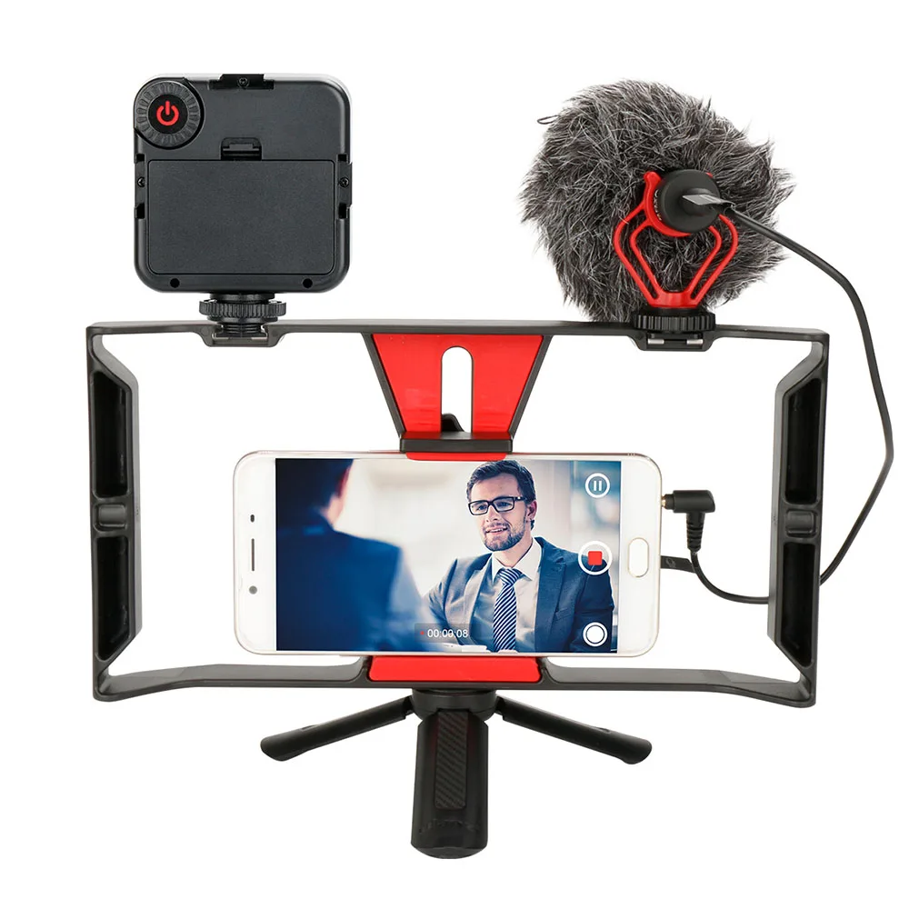 Ulanzi сотовый телефон видео Rig Чехол Ручной Стабилизатор для iPhone X Redmi оснащен 2