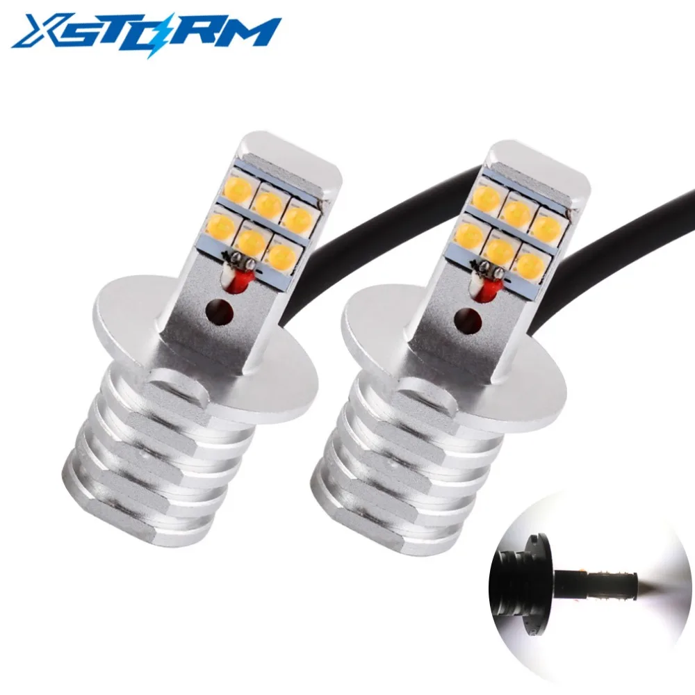 2 шт. H3 светодиодные лампы острый чип диод лампочка светодиодное освещение белый