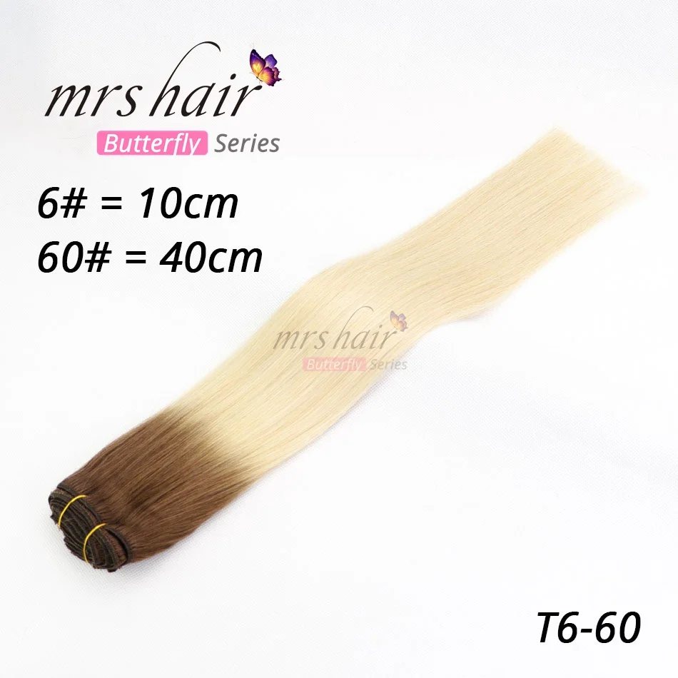 MRS HAIR, Омбре, человеческие волосы для наращивания на заколках, волосы для наращивания, блонд, натуральные волосы remy на заколках, прямые волосы на заколках