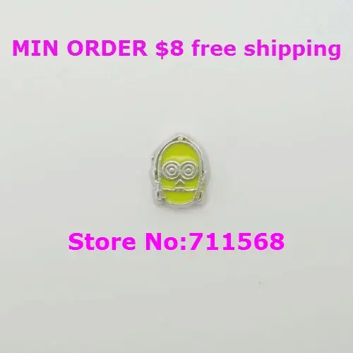 C-3PO робот Прозрачное нижнее белье Трипио медальон для Шарм-звезда Wars парящее