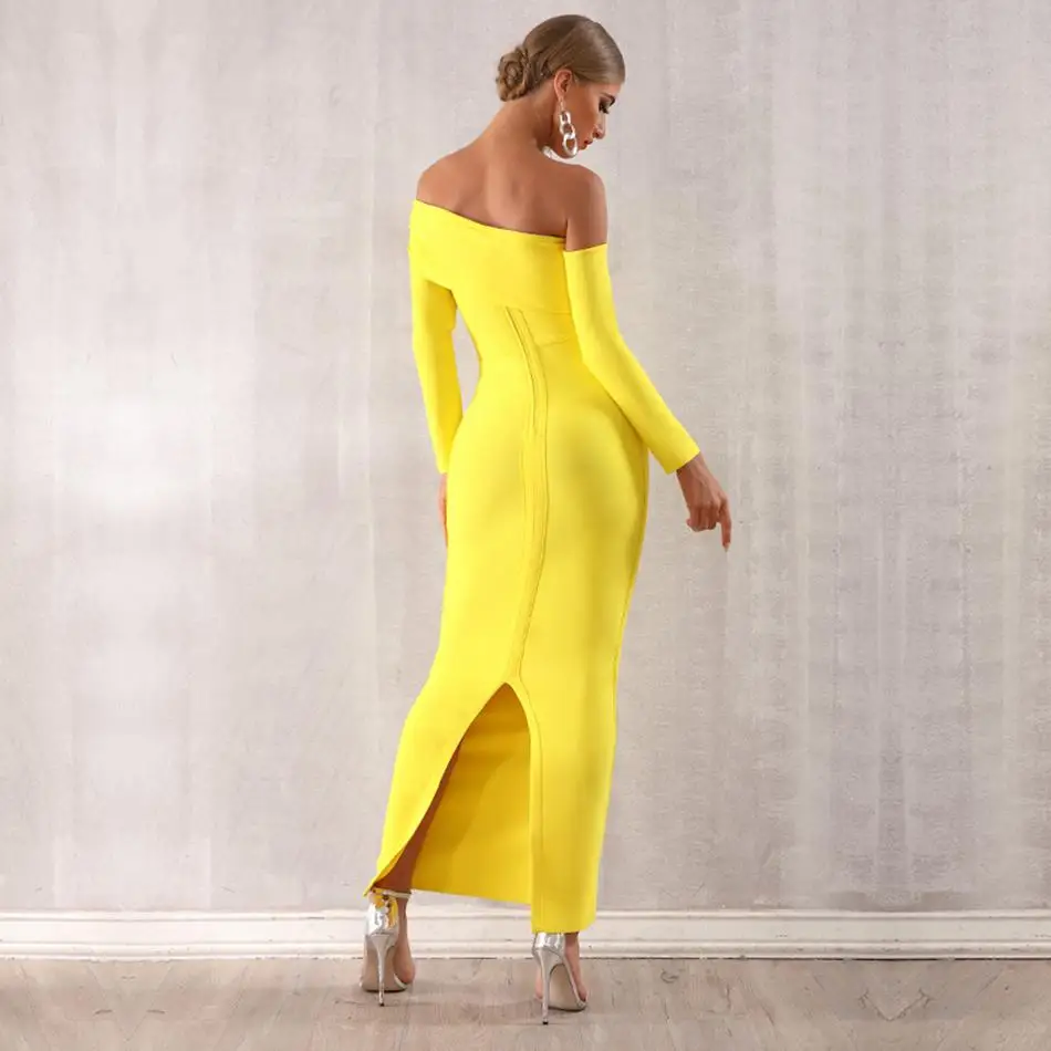 Новый 2021 знаменитости вечерние повязки длинное платье Для женщин с длинным