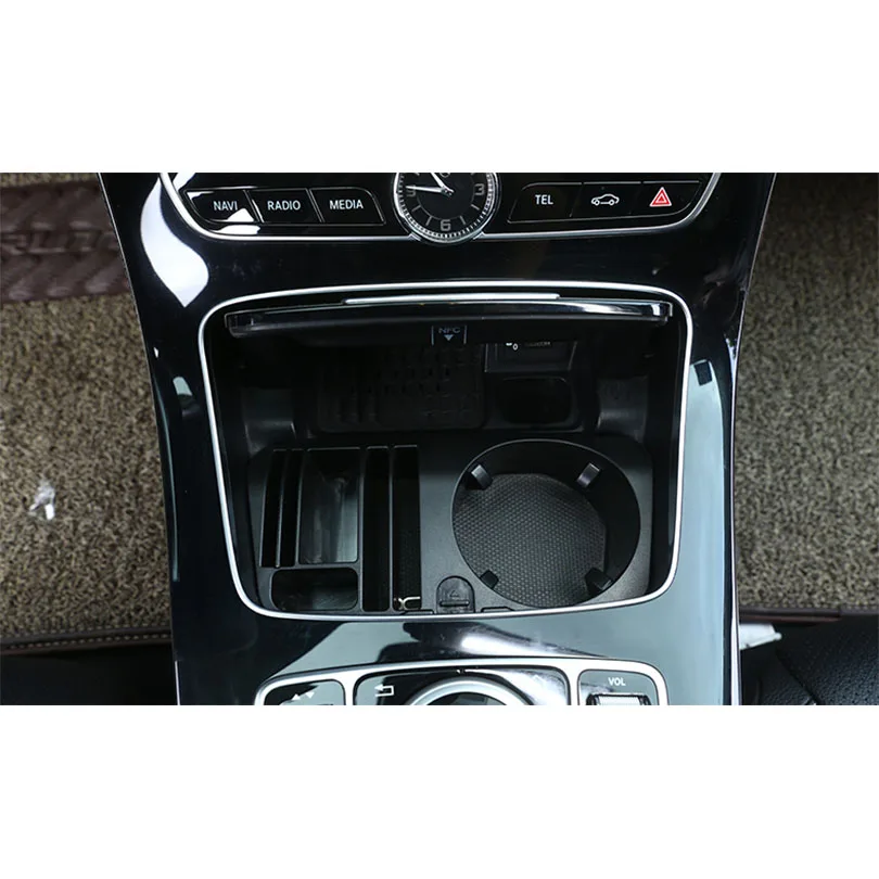 Автомобильная Центральная коробка для хранения подстаканник Mercedes Benz C class W205 GLC