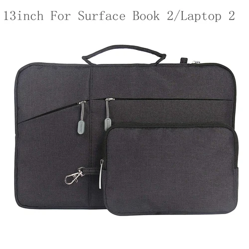 13inch Black Kit Megoo поверхность рукав Чехол 1"~ 15" для microsoft Surface Pro X/7/4/3/6/5 12," Surface Book 2 Поверхность ноутбука 3/2/1 13,5" 15,6" - Цвет: 13inch Black Kit
