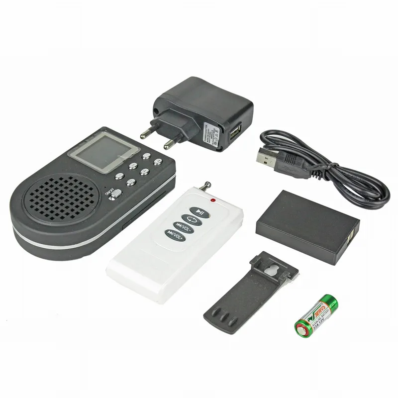 With Remote Control Открытый охотничьи птицы звонящий манок Molle MP3 плеер птицы громкоговорящий цифровой ЖК-экран пение устройство усилитель пульт дистанционного управления - Цвет: With Remote Control