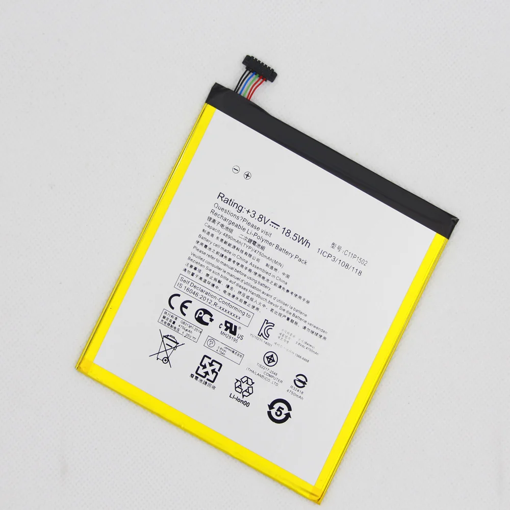 

ISUNOO 2pcs/lot 4890mAh C11P1502 Replacement Battery For ASUS ZenPad 10 Z300CG Z300CL P01T Z300M Z300C P023 10.1 Tablet battery