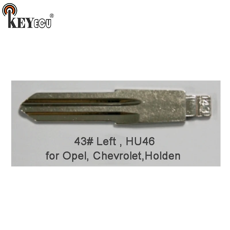 Универсальные пульты дистанционного управления KEYECU 25x KEYDIY левый ключ 43 # HU46 для Opel