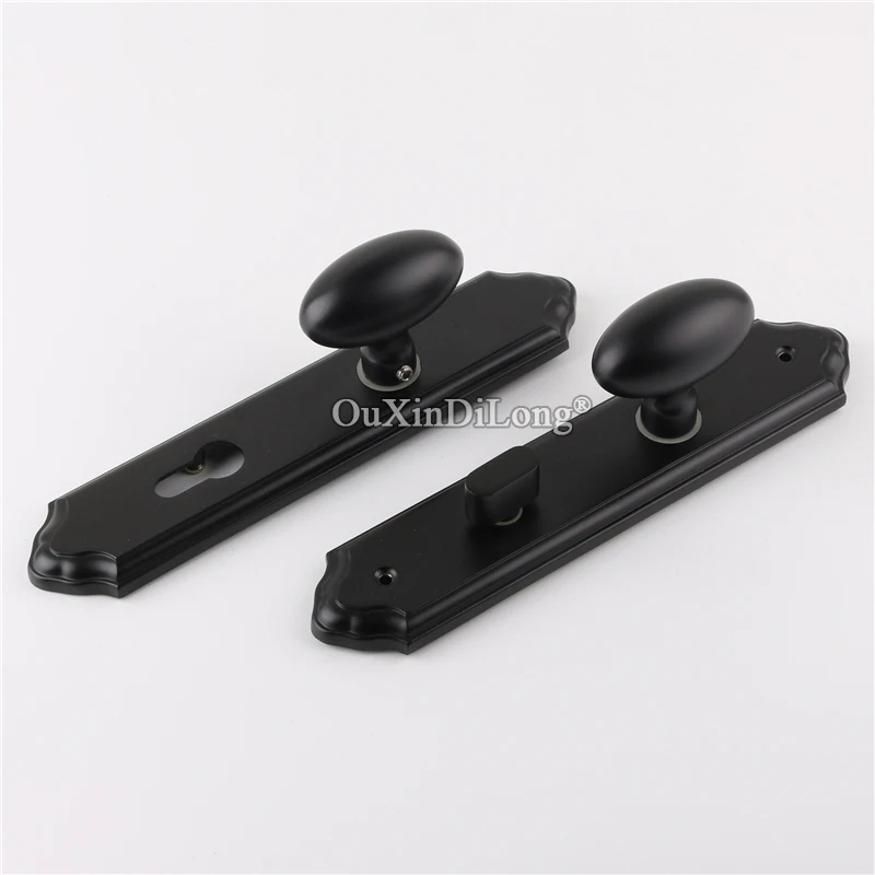 High Quality European Mortise Door Lock Set Copper Interior Silent Knobs for Living Room Bedroom Bathroom Black/Bronze | Обустройство